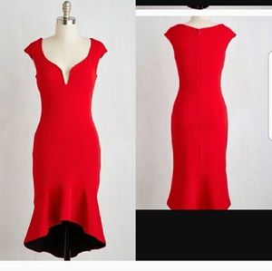 ModCloth Clarinet in the Air Dress in Rouge